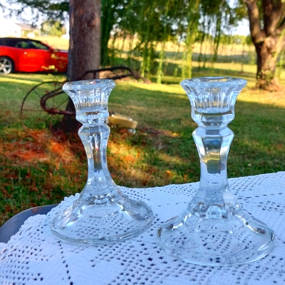 CRYSTAL Candlestick Holders - Picture 3 of 3